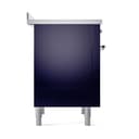 Nostalgie II Noblesse 36″ Induction Range   (Solid Door, Midnight Blue, Chrome) view 4