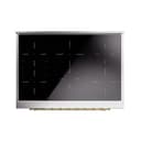 Nostalgie II Noblesse 36″ Induction Range   (Solid Door, Midnight Blue, Brass) view 3