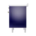 Nostalgie II Noblesse 36″ Induction Range   (Solid Door, Midnight Blue, Brass) view 5