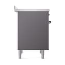 Nostalgie II Noblesse 36″ Induction Range   (Solid Door, Graphite Matte, Burnished) view 4