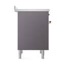 Nostalgie II Noblesse 36″ Induction Range   (Solid Door, Graphite Matte, Brass) view 4