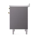 Nostalgie II Noblesse 36″ Induction Range   (Solid Door, Graphite Matte, Brass) view 5