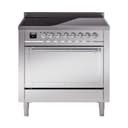 Nostalgie II Noblesse 36″ Induction Range   (Solid Door, Stainless Steel, Chrome) view 1