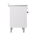Nostalgie II Noblesse 36″ Induction Range   (Solid Door, White, Burnished) view 4