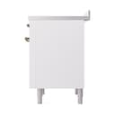 Nostalgie II Noblesse 36″ Induction Range   (Solid Door, White, Burnished) view 5