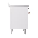 Nostalgie II Noblesse 36″ Induction Range   (Solid Door, White, Copper) view 4