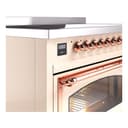 Nostalgie II Noblesse 48″ Induction Range  (Triple Glass Door, Antique White, Copper) view 8