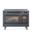Nostalgie II Noblesse 48″ Induction Range  (Triple Glass Door, Blue Grey, Burnished) view 3