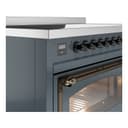 Nostalgie II Noblesse 48″ Induction Range  (Triple Glass Door, Blue Grey, Burnished) view 8