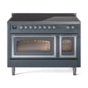 Nostalgie II Noblesse 48″ Induction Range  (Triple Glass Door, Blue Grey, Chrome) view 1