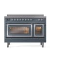 Nostalgie II Noblesse 48″ Induction Range  (Triple Glass Door, Blue Grey, Chrome) view 3