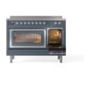 Nostalgie II Noblesse 48″ Induction Range  (Triple Glass Door, Blue Grey, Chrome) view 6