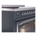 Nostalgie II Noblesse 48″ Induction Range  (Triple Glass Door, Blue Grey, Chrome) view 8