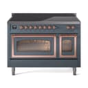 Nostalgie II Noblesse 48″ Induction Range  (Triple Glass Door, Blue Grey, Copper) view 1