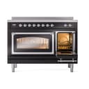 Nostalgie II Noblesse 48″ Induction Range  (Triple Glass Door, Glossy Black, Chrome) view 6
