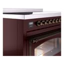 Nostalgie II Noblesse 48″ Induction Range  (Triple Glass Door, Burgundy, Burnished) view 8