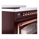 Nostalgie II Noblesse 48″ Induction Range  (Triple Glass Door, Burgundy, Copper) view 8