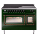 Nostalgie II Noblesse 48″ Induction Range  (Triple Glass Door, Emerald Green, Burnished) view 1
