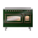 Nostalgie II Noblesse 48″ Induction Range  (Triple Glass Door, Emerald Green, Burnished) view 3