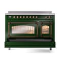 Nostalgie II Noblesse 48″ Induction Range  (Triple Glass Door, Emerald Green, Burnished) view 7