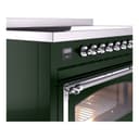 Nostalgie II Noblesse 48″ Induction Range  (Triple Glass Door, Emerald Green, Chrome) view 8