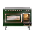 Nostalgie II Noblesse 48″ Induction Range  (Triple Glass Door, Emerald Green, Copper) view 6