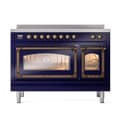 Nostalgie II Noblesse 48″ Induction Range  (Triple Glass Door, Midnight Blue, Burnished) view 2