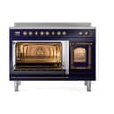 Nostalgie II Noblesse 48″ Induction Range  (Triple Glass Door, Midnight Blue, Burnished) view 4
