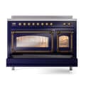 Nostalgie II Noblesse 48″ Induction Range  (Triple Glass Door, Midnight Blue, Burnished) view 6