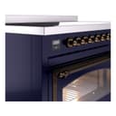 Nostalgie II Noblesse 48″ Induction Range  (Triple Glass Door, Midnight Blue, Burnished) view 7