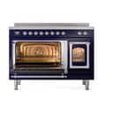 Nostalgie II Noblesse 48″ Induction Range  (Triple Glass Door, Midnight Blue, Chrome) view 4