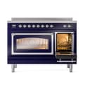 Nostalgie II Noblesse 48″ Induction Range  (Triple Glass Door, Midnight Blue, Chrome) view 5