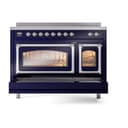 Nostalgie II Noblesse 48″ Induction Range  (Triple Glass Door, Midnight Blue, Chrome) view 6