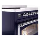 Nostalgie II Noblesse 48″ Induction Range  (Triple Glass Door, Midnight Blue, Chrome) view 7