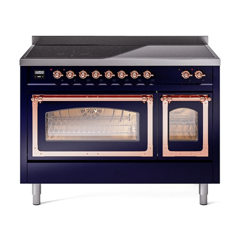 Nostalgie II Noblesse 48″ Induction Range (Triple Glass Door, Midnight Blue, Copper)