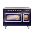 Nostalgie II Noblesse 48″ Induction Range  (Triple Glass Door, Midnight Blue, Copper) view 2