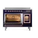 Nostalgie II Noblesse 48″ Induction Range  (Triple Glass Door, Midnight Blue, Copper) view 4