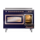 Nostalgie II Noblesse 48″ Induction Range  (Triple Glass Door, Midnight Blue, Copper) view 5