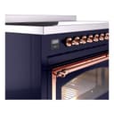 Nostalgie II Noblesse 48″ Induction Range  (Triple Glass Door, Midnight Blue, Copper) view 7