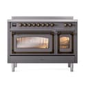 Nostalgie II Noblesse 48″ Induction Range  (Triple Glass Door, Graphite Matte, Burnished) view 2