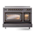 Nostalgie II Noblesse 48″ Induction Range  (Triple Glass Door, Graphite Matte, Burnished) view 6