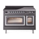 Nostalgie II Noblesse 48″ Induction Range  (Triple Glass Door, Graphite Matte, Chrome) view 1