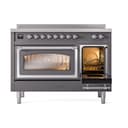 Nostalgie II Noblesse 48″ Induction Range  (Triple Glass Door, Graphite Matte, Chrome) view 5