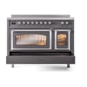 Nostalgie II Noblesse 48″ Induction Range  (Triple Glass Door, Graphite Matte, Chrome) view 6