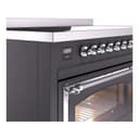 Nostalgie II Noblesse 48″ Induction Range  (Triple Glass Door, Graphite Matte, Chrome) view 7