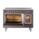Nostalgie II Noblesse 48″ Induction Range  (Triple Glass Door, Graphite Matte, Copper) view 4
