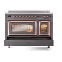 Nostalgie II Noblesse 48″ Induction Range  (Triple Glass Door, Graphite Matte, Copper) view 6
