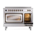 Nostalgie II Noblesse 48″ Induction Range  (Triple Glass Door, Stainless Steel, Burnished) view 5