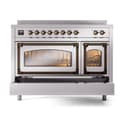 Nostalgie II Noblesse 48″ Induction Range  (Triple Glass Door, Stainless Steel, Burnished) view 6