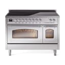 Nostalgie II Noblesse 48″ Induction Range  (Triple Glass Door, Stainless Steel, Chrome) view 1